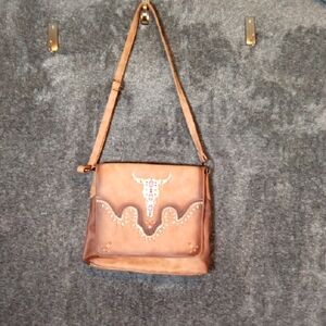 Catchfly Studio Embroidered Crossbody Bag Western Boho Adjustable Straps